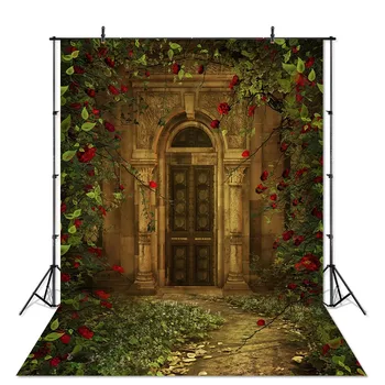 Castelul Mystic Rose frumoasa si ia Fotografie Fundal Fantezie Basme Ziua de Fundal pentru Studio Foto elemente de Recuzită