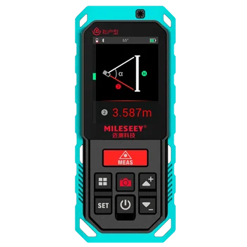 Mileseey telemetru cu laser 200m Digital Rechargerable metru distanță cu laser Bluetooth în aer liber Rotativ cu Touch Screen
