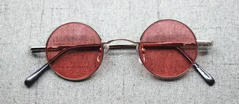 Vintage Mici, Rotunde 38mm Primăvară Balamale Roșu Lectură ochelari de Soare Ochelari Full Rim Metalic Unisex +50 +75 +1 +125 +150 +175 +2 +225 +6
