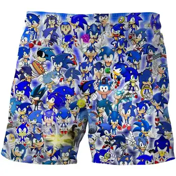 2020 Noua moda copii 3D Sonic Ariciul pantaloni scurti pentru fete Baieti Vara și toamna pentru fete Casual Pierde Rupt poliester
