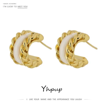 Yhpup Farmecul C Forma de Rășină Stud Cercei Moda Bijuterii pentru Femei kpop Geometrice Cercei Bijoux Femme Cadou de Aniversare în 2020