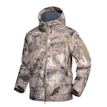 De înaltă calitate cuplu hard shell lumina impermeabil jacheta femei și bărbați în aer liber camuflaj militar alpinism canadiană