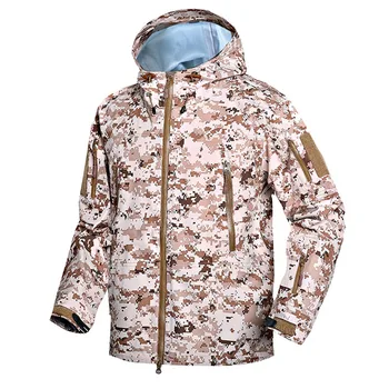 De înaltă calitate cuplu hard shell lumina impermeabil jacheta femei și bărbați în aer liber camuflaj militar alpinism canadiană