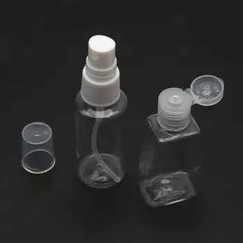 6Pcs 30ml Reutilizabile Sticla cu Pulverizator de Mână Sanitizer Breloc Titularul Reîncărcabile Etanșe Curea de mână de Călătorie Containere Kit