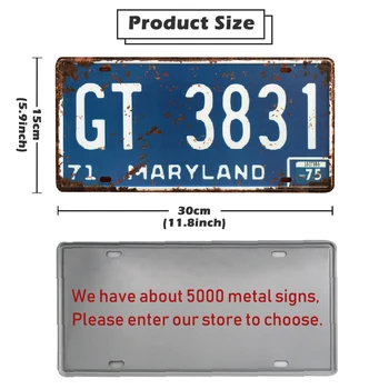 [SQ-DGLZ] Numărul de Înmatriculare FBI Placa de Metal de Epocă Avertizare Numărul de Mașini Metal Semn Bar Decor Metalen Borden