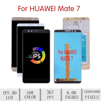 ORIGINAL Pentru HUAWEI Mate 7 LCD Touch Ecran Digitizor de Asamblare Pentru Huawei Mate 7 Display cu Rama de Înlocuire MT7-L09 MT7-TL10
