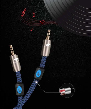HIFI 3.5 mm cu Cablu Audio de 3,5 mm Pentru Căști Iphone Telefon Boxe Auto Auxiliare Cablu Cablu Mini-Jack Stereo Aux Cablu de 1m 2m 3m