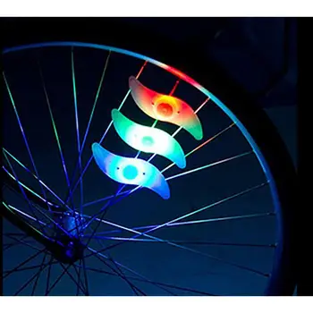 4 Pachet Dublu Confruntat cu Bicicleta a Vorbit Lumina Vânt roata de Foc Gel de Siliciu Vorbit Lumina din Sârmă de Oțel Lampa de Mountain Bike Multi-color