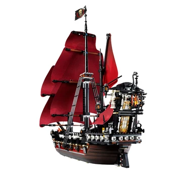 Noi 39008 Piratii serie Queen Annes Revenge model Blocuri set 4195 clasic Nava Pirat pentru copii