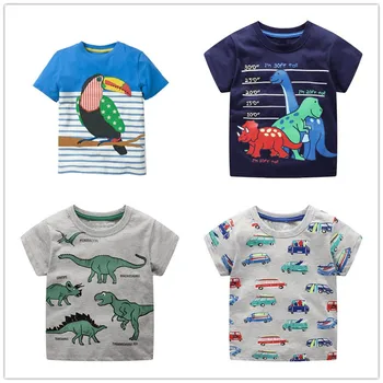 VIDMID boys t-shirt topuri haine copii 2-7Y tricouri masini de bumbac Tractor t-shirt-uri cu haine pentru copii dinozaur vara teuri W02