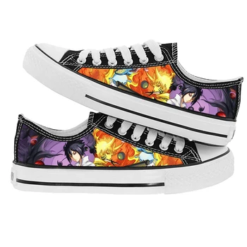 WHOHOLL Naruto Sasuke Pantofi de Panza Japoneză Anime Naruto Student Bărbați Și Femei Pantofi Casual Unisex Iubitorii de Cupluri Pantofi
