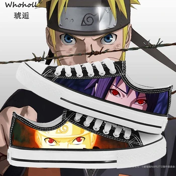 WHOHOLL Naruto Sasuke Pantofi de Panza Japoneză Anime Naruto Student Bărbați Și Femei Pantofi Casual Unisex Iubitorii de Cupluri Pantofi