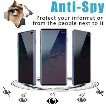 Acoperire completă Privat Sticla Temperata Pentru Samsung Galaxy S10 Plus S10E Antispy Protector de Ecran Pentru Samsung S10 plus Privacy Glass