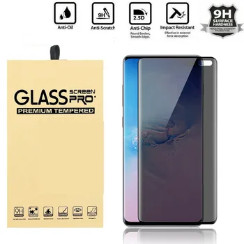 Acoperire completă Privat Sticla Temperata Pentru Samsung Galaxy S10 Plus S10E Antispy Protector de Ecran Pentru Samsung S10 plus Privacy Glass