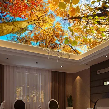 Personalizate Foto 3D Tapet, picturi Murale Frunze de Toamna Peisaj Natura Camera de zi Dormitor Tavan Murală Decor Acasă Tapet de Perete
