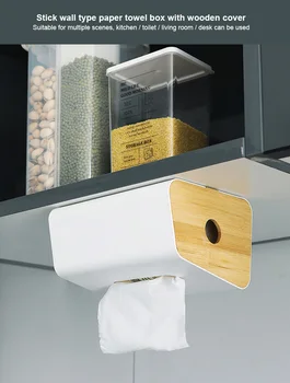 Casa din Lemn, Plastic Cutie de Tesut Multi-funcția de Lemn Masiv Suport de Șervețele Caz Simplu, Elegant, Mașină de Cutii Bucătărie Țesut Titularii