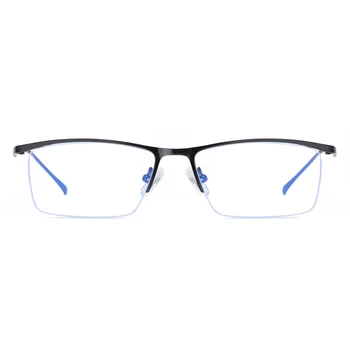 Peekaboo calculator protectia ochilor ochelari de lumină albastră jumătate rim masculin optic rame ochelari de vedere barbati metal semi-fără ramă