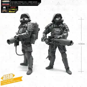 1/35 Rășină Soldat Cifre Moderne Biochimice Pompierii Model Kituri Nemontate față de anul PRECEDENT-01