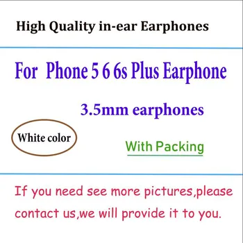 50pcs O+++ de Calitate Căști de 3,5 mm i n ureche În Ureche Căști Cu Telecomandă Microfon pentru Telefon 5 5s 6 6s Plus Casti Cu Noua Cutie de vânzare cu Amănuntul