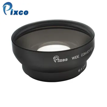 Pixco 0,45 X 52mm Pentru Canon Nikon Pentax Sony Panasonic Obiectiv cu Unghi Larg cu Macro (Negru)