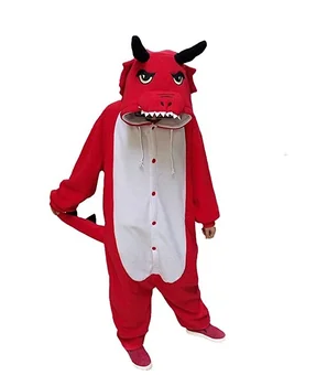Adult Red Dragon Onesie Cosplay Costum de Pijama, Pijamale Pentru Femei, Bărbați pijama masculino