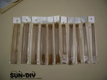 Livrare gratuita Dublu-a subliniat Bambus andrele 15,20 cm 11 saci de dimensiunea 2.0-5.0 mm pentru meserii DIY de tricotat manual