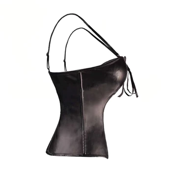 Sexy sling din piele PU corp-modelarea curtea de top corset