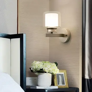 Dormitor noptieră cu lampă de perete modernă living minimalist studiu TV LED lampă de perete abajur de sticla culoar lampa atmosfera