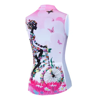 2020 Ciclism Jersey pentru femei Tricou de Biciclete de sex feminin drum MTB biciclete cămașă fără Mâneci Fermoar Jumătate maillot Ciclismo Fata top roz de vara