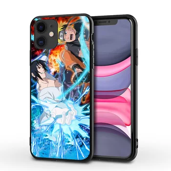 10 BUC Mulțime en-Gros de Desene animate Ninja Telefon Mobil Caz Pentru Apple Iphone 6 7 8 11 X Naruto Proteja Anti-șoc Acoperă Anime Imprimare