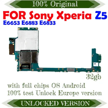 Original Deblocat Pentru Sony Xperia Z5 E6653 Placa de baza Pentru Sony Xperia Z5 E6653 E6883 E6833 Logica Bord 32GB