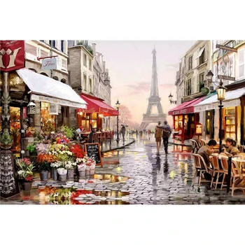 Paris Street View Turnul Eiffel Puzzle 1000 Piese Pentru Adulti Joc Educativ Jucării De Hârtie Puzzle-Uri Pentru Adulți