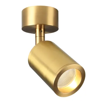 Aisilan Cupru Solid Suprafață Montat Spoturi design Nordic Golden LED Unghi Reglabil de Tavan Lumini la fața Locului AC 90-260V