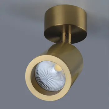 Aisilan Cupru Solid Suprafață Montat Spoturi design Nordic Golden LED Unghi Reglabil de Tavan Lumini la fața Locului AC 90-260V