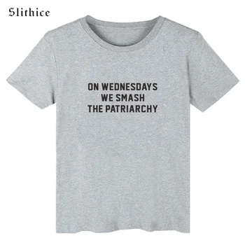 Slithice Feiminist miercurea-Am Sparge Patriarhiei tricouri Femei Hipster streetwear Doamnelor tricou top