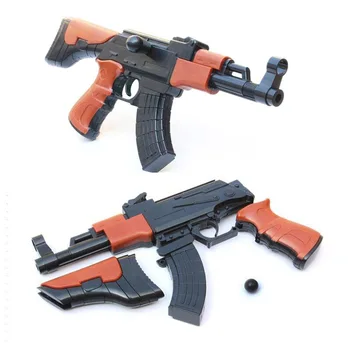 Abbyfrank 1buc AK47 arme de Jucarie Model de Simulare Kit DIY Blocuri de Asamblare din Plastic Accesorii Copii Puzzle Jucărie Poate Trage
