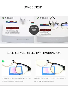 Jumătate Metal Jocurilor pe Calculator Sticlă Spectacol Optic Rama de Ochelari pentru Barbati Femei Anti Blu-Ray Ochelari de Lumină Albastră de Blocare UV400