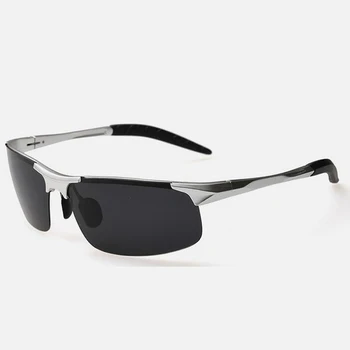 Bărbați Sport Stil Polarizat ochelari de Soare Pentru Barbati Călătorie Oculos de Conducere de Golf fără ramă Alumin magneziu Cadru Metalic Ochelari