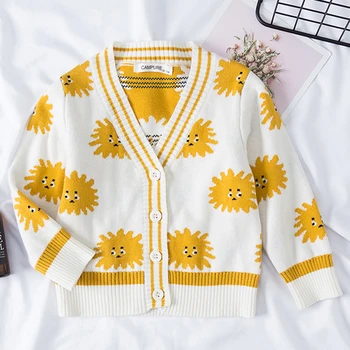 Familia Nou 2020 Moda Crizantema Tricot Strat Mama Bumbac pentru Copii Mami si cu Mine Haine de Îmbrăcăminte de Familie de Familie Haine de Potrivire