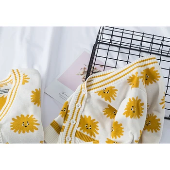 Familia Nou 2020 Moda Crizantema Tricot Strat Mama Bumbac pentru Copii Mami si cu Mine Haine de Îmbrăcăminte de Familie de Familie Haine de Potrivire