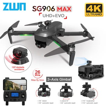 SG906 MAX Pro 2 Pro2 GPS Drona cu Wifi Camera 4K Trei-Axis Gimbal Brushless Profesionale Quadcopter de Evitare a obstacolelor Dron
