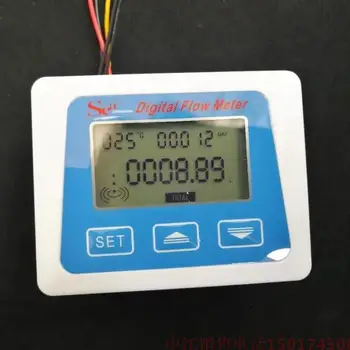 Ecran LCD Digital senzor de debit de Apă meter debitmetru totameter Temperatura timp record Cu G1/2 senzor de debit