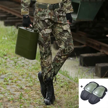 Tactic Pantaloni Militare Cargo Pantaloni Barbati Genunchi Pad Armata SWAT Airsoft Haine de Camuflaj Hunter Câmpul de Luptă Pantaloni de Paduri