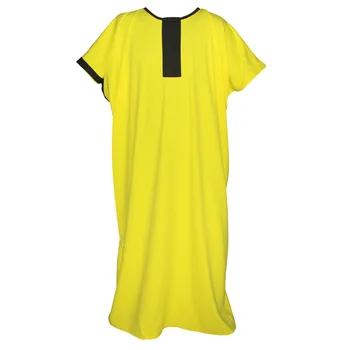 Tilapia casual supradimensionate de moda de mare elastic femei galben rochie maxi lung solidă plus dimensiune batwing maneca vestidos