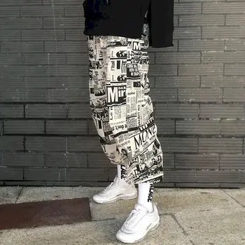 NiceMix hip hop benzi desenate de imprimare bărbați jogging pantaloni de trening câteva haine vintage Harajuku pantaloni 2020 casual de vara plus dimensiune