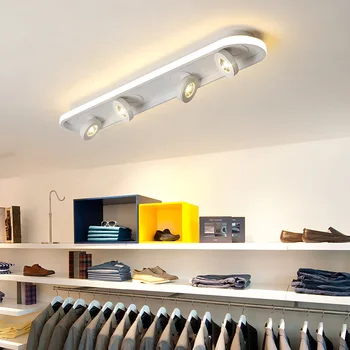 LED-uri moderne Culoar Lumini Plafon Lampă Reglabile Roti de lumină la fața Locului pentru Dressing Vestiar Coridor Lung Negru Plafon Lumina