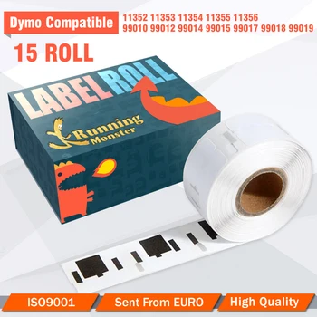 15rolls Dymo Compatibil LW 11352 11354 99012 99014 Etichete Pentru dymo Label Printer LabelWriter 400 450 eiko SLP 200 220