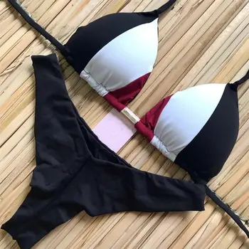 2019 Nouă Femei Din Două Piese Bikini Brazilian Tanga, Costume De Baie Push Up, Costume De Baie Halter Bikini Costume De Baie
