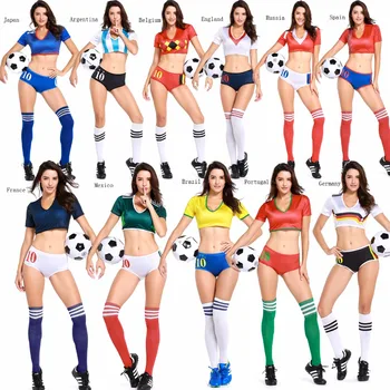 Rus Cupa Mondială de Fotbal Fantezie Costum de fotbal copii fotbal fata pantaloni scurți de Majoreta 3 Pc-uri de Top, Pantaloni Ciorapi