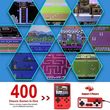 Mini Handheld Consola de jocuri Video 3.0 Inch LCD Color Built-in de 400 de Jocuri Retro Portabil pentru Copii de Culoare Jucător Joc de Tetris Juegos